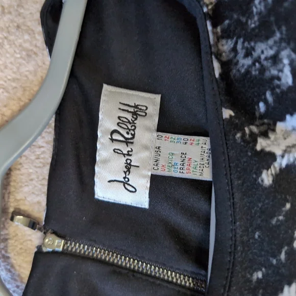 Joseph Ribkoff Dark Academia Abstract Houndstooth Whimsigoth Stretch Dress 10 - Picture 3 of 6